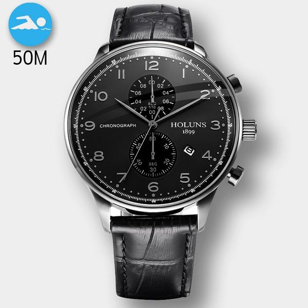 

wristwatches 50m waterproof fashion chronograph brand quartz watch men military stainless steel sports watches man clock relogio masculino, Slivery;brown