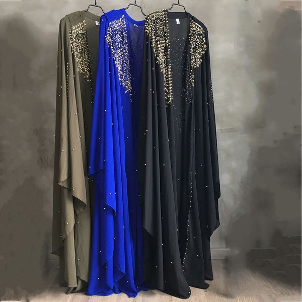 

dresses plus size for women dashiki diamond beads african clothes abaya dubai robe evening long muslim dress hooded capezsza 9c5c, Black;gray