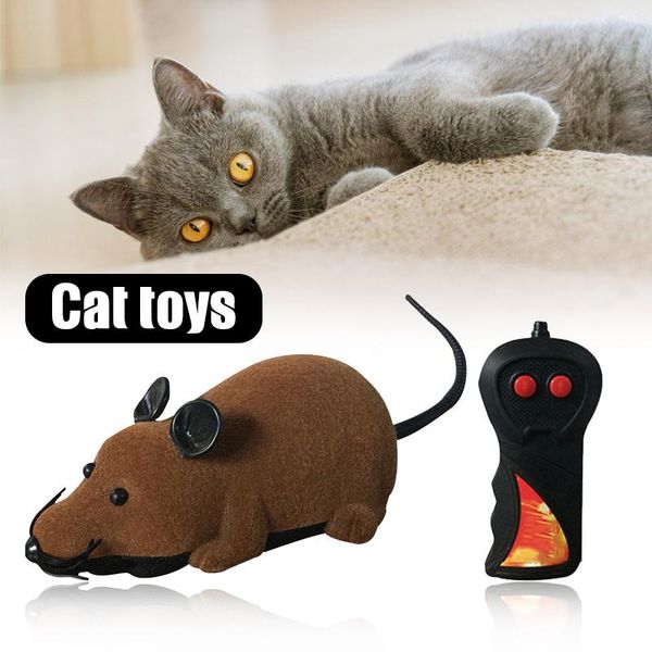 

cat toys rc mouse wireless remote control rat interesting toy for pet kitten _wk