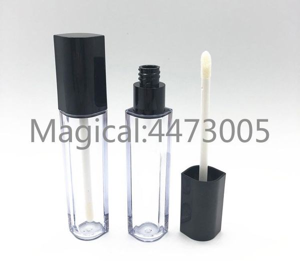 

storage bottles & jars 7ml creative plastic beauty lip paint oil bottle, empty clear cosmetic gloss refillable tube, liquid lipstick contain