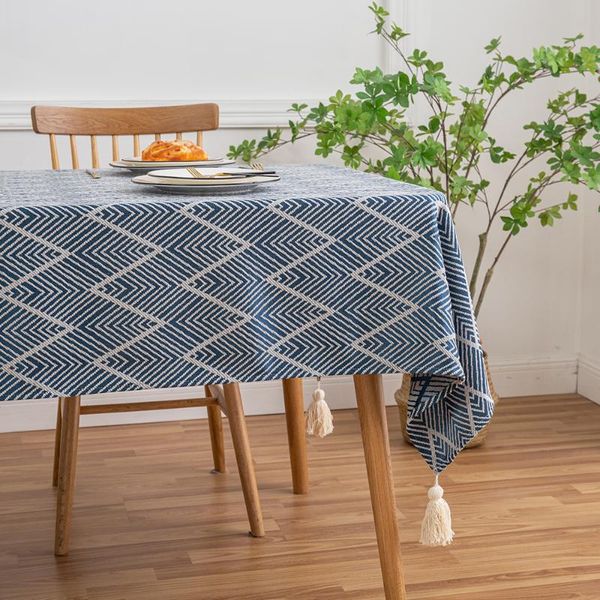 

tablecloth rectangle table cover dining furniture strip piano with tassel home decor d30 cloth