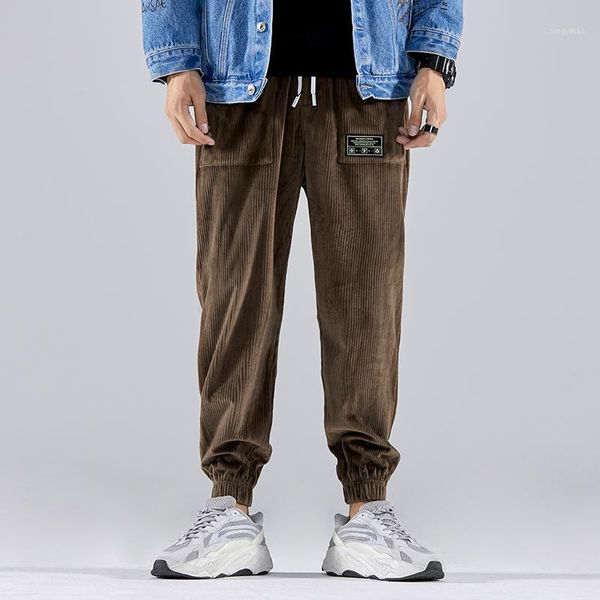 

fashion 2021 loose beam feet pants hip hop sports harlan casual men's cargo m-4xl, Black