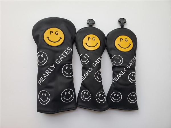 

golf bags brand pearly gates head cover black driver + fairway woods pu ems