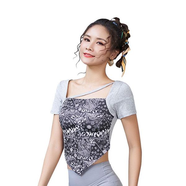 

yoga outfit women summer fitness short sleeve tight exposed navel woman seamless stretch sports t-shirt quick drying