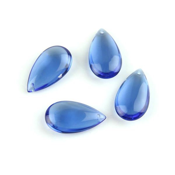 

50mm 30pcs/lot pear shape light blue crystal glass lamp pendants for diy curtain chandelier products