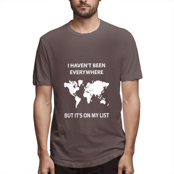 

summermen's t-shirts i have not been everywhere but it on short sleeve simple my list map tees shirt coolround cotton, White;black