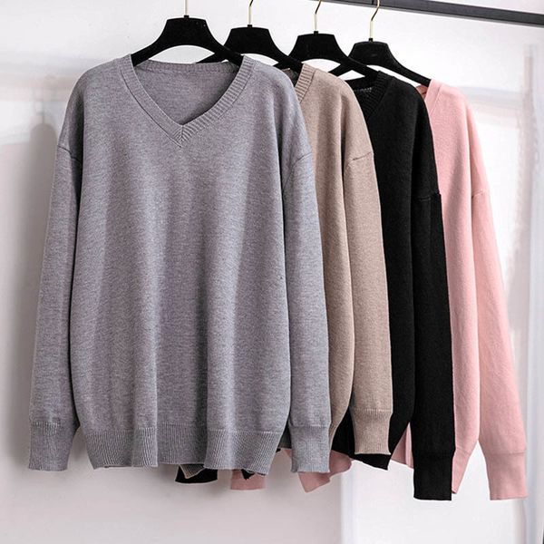 

women's sweaters basic sweater with cleavage in v 170kg, plus size, women, bust, 160cm, autumn, 5xl, 6xl, 7xl, 8xl, 9xl, 10xl, external, White;black