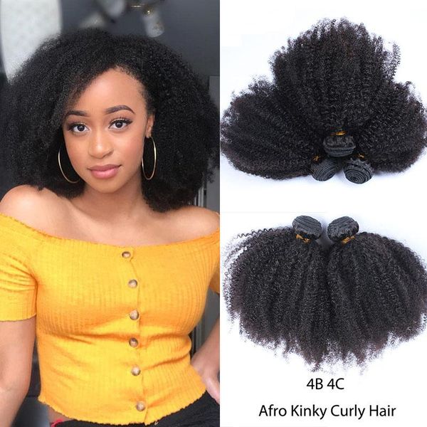 

human hair bulks mongolian afro kinky curly weave 4b 4c natural black raw remy bundles extension 3 products venvee 10-26"