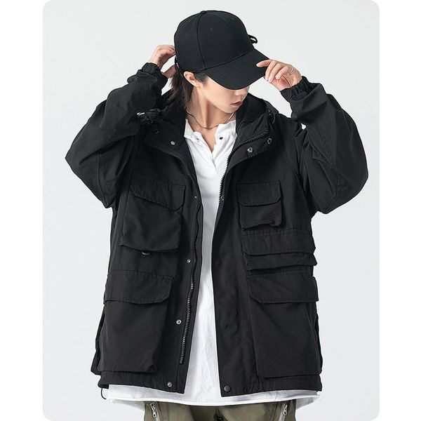 

men's jackets jiake, Black;brown
