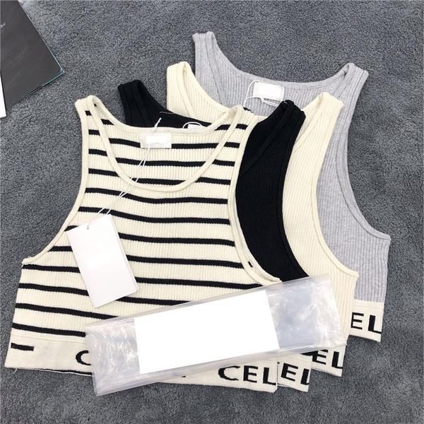 

summer elastic women's tanks fashion letter print brand camis outdoor breathable soft touch girls sport vests, White