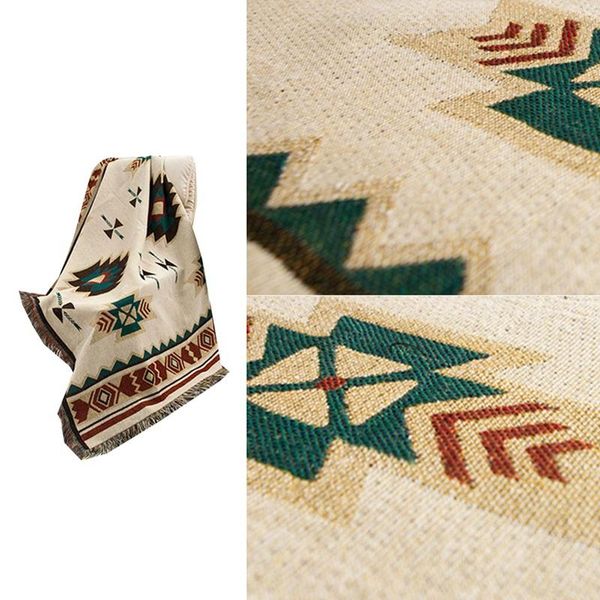 

blankets ethnic knitted throw blanket,for camping/sofa , bohemian covers