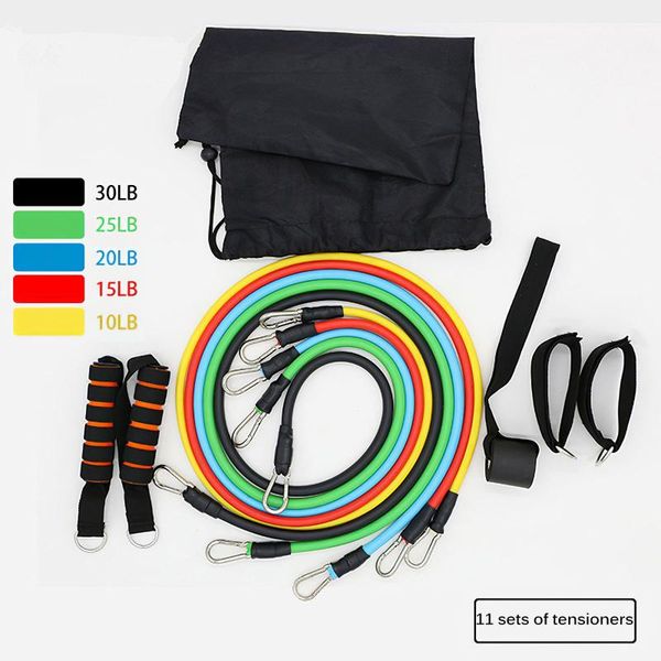 

resistance bands 11pcs/set latex crossfit training exercise yoga tubes pull rope rubber expander elastic fitness equipment