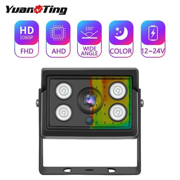 

car rear view cameras& parking sensors yuanting auto waterproof night vision 1080p ahd 4pin heavy duty backup camera with connector for truc