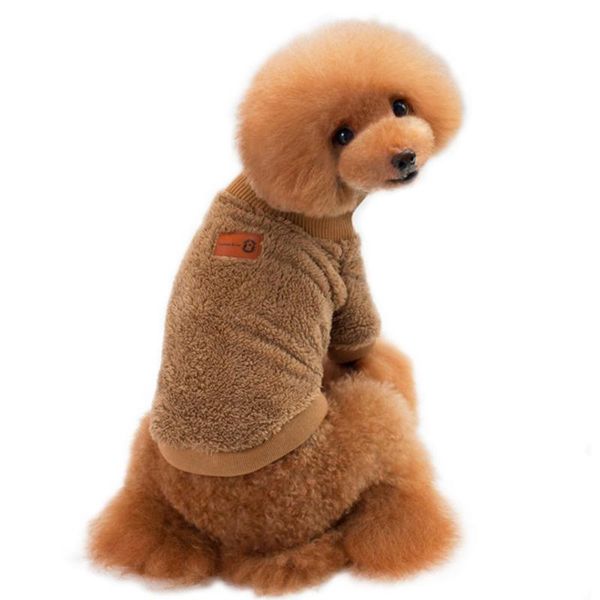 

dog apparel pet clothes style velvet solid color turtleneck warm two-foot teddy