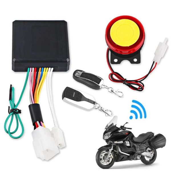 

theft protection universal scooter anti-theft security alarm system motorcycle with remote control engine start for atv moto