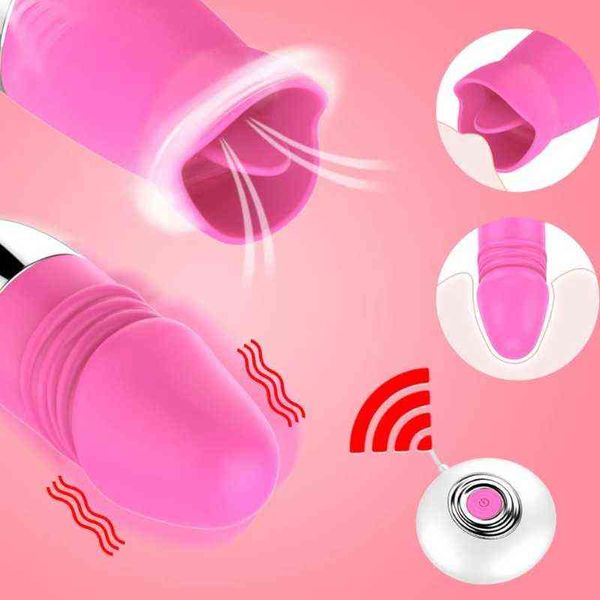 NXY Vibrators Vibrator De Lengua y Cltoris Oral Para Parejas Juguete Sexual Mujeres Estimulador Cltoris Con Control Remoto 220110