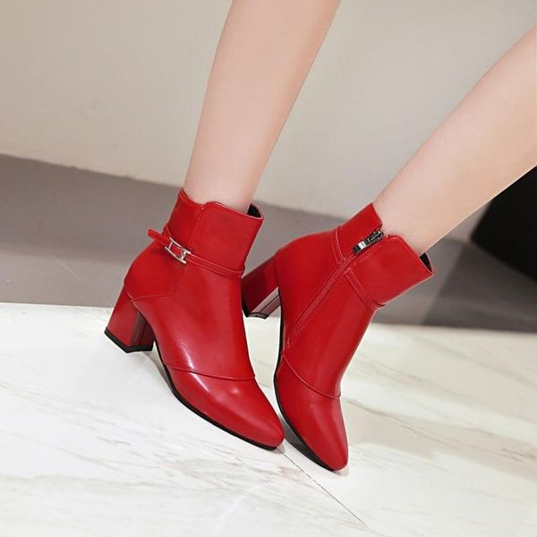 

boots big size 9 10 11 12 13 women shoes ankle for ladies woman winter solid side zipper, Black