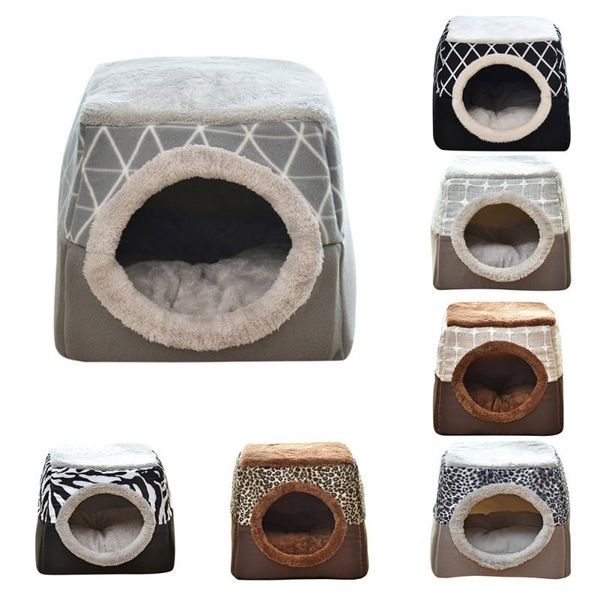 

winter warm cat dog bed soft nest kennel cave house pet space sleeping kittens products beds & furniture