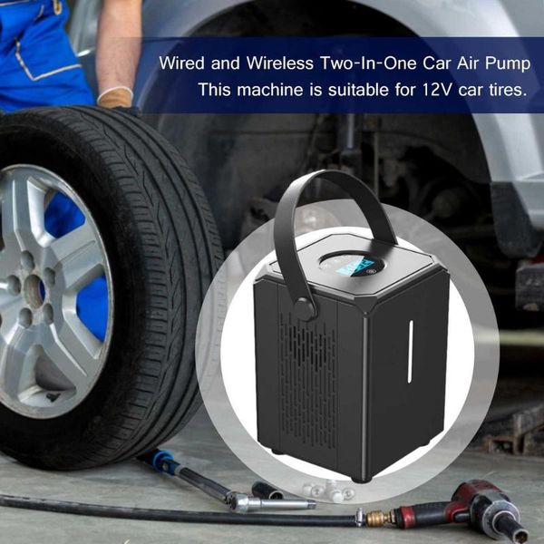 

inflatable pump 12v portable car air compressor electric wireless tire inflator rechargeable digital auto for motorcycle balls