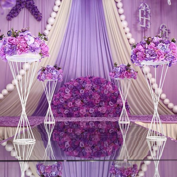 

party decoration flower vases floor metal vase plant dried floral holder pot road lead for home/wedding aisle 10pcs/lot