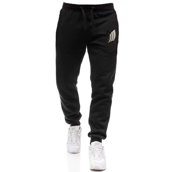 

men's pants attacking giant jogging fall/winter cotton fitness sports women's casual training, Black