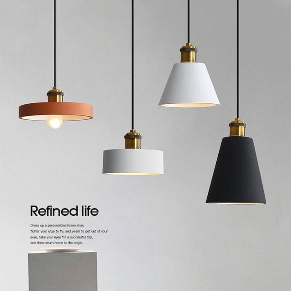 

pendant lamps nordic resin light simple dining room bedside e27 lamp cafe bar el handing lights industrial style led