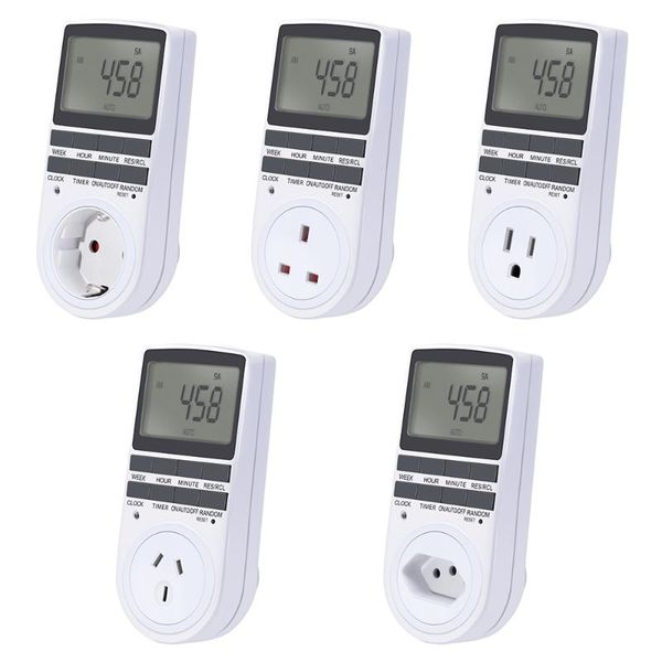 

timers electronic digital timer switch 24-hour cycle eu uk au us br plug intelligent home socket programmable timing 220v