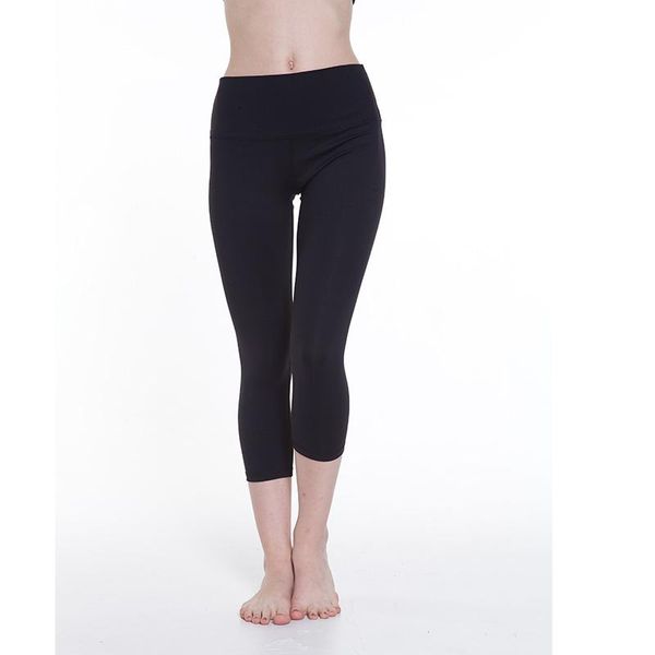 

yoga outfits spandex women pants high waist sports capri pantolon slim stretched cropped gym fitness elastic tights breathable trousers, White;red