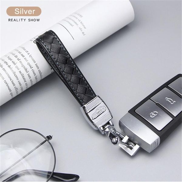 

keychains 360 degree rotating leather car keychain for e46 e90 e60 f10 f30 e39 e36 f20 e92 e87 e70 key rings model carving keyring, Silver