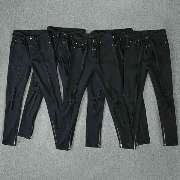

jeans washed black ny belted jeans zipped ankles, Blue