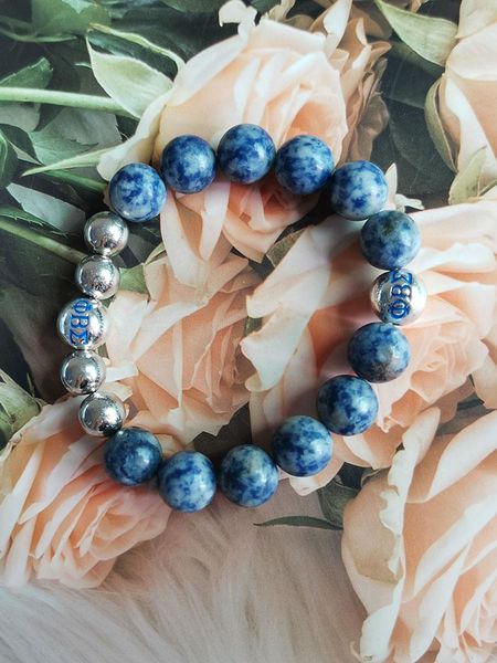 

beaded, strands 2021 fashion hand made phi beta sigma fraternity stone beads elastic men accessories bracelet bangles jewelry, Black