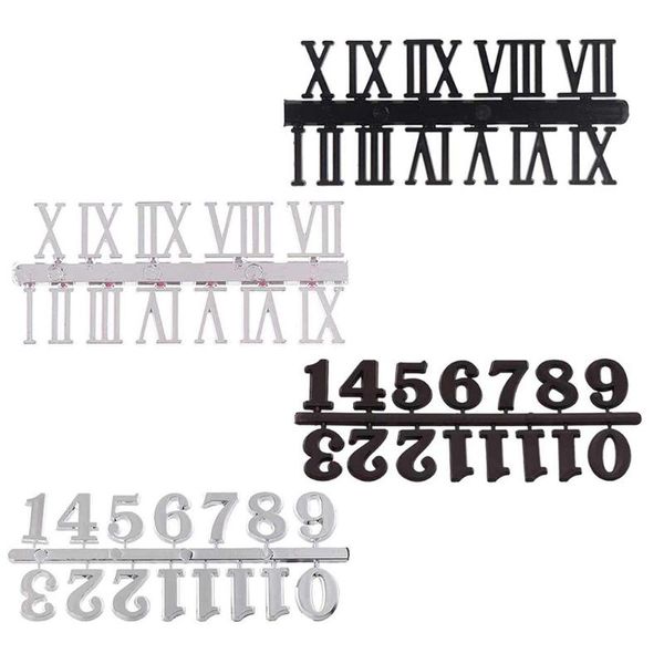 

desk & table clocks set clock numbers 0 to 9 arabic roman numerals digits for diy wall kits repair replacement parts (no clock)