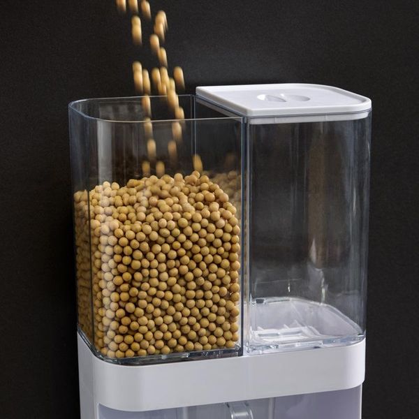 

storage bottles & jars whole grain box wall-mounted tank transparent plastic safe and durable dfds889