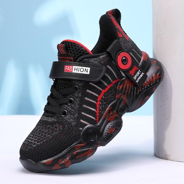 

kids running sneakers casual breathable lightweight children shoes fashion comfortable soft sole boys sports athletic & outdoor, Black
