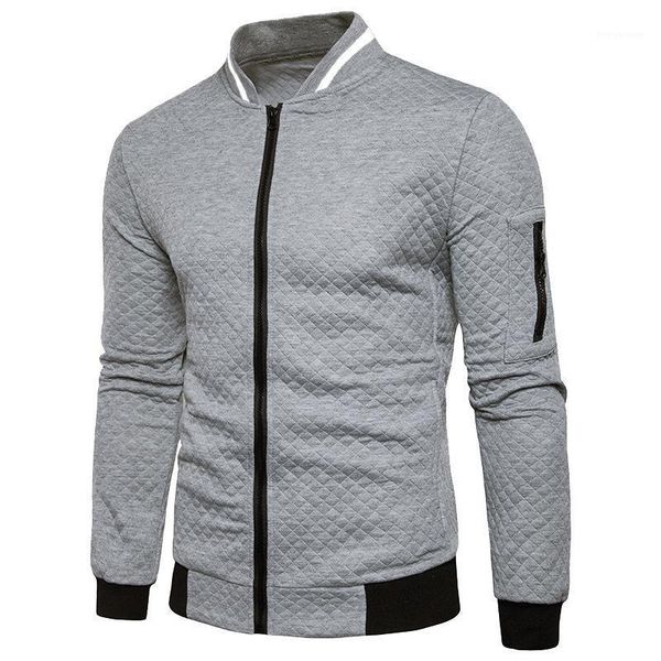 

men's jackets slim stand collar fleece coats bomber jacket men solid casual steampunk youth clothing streetwear baseball, Black;brown