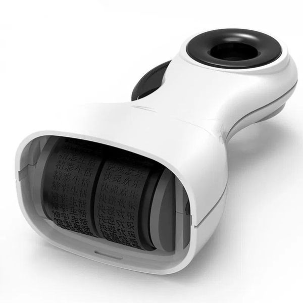 

2-in-1 parcel opener&privacy guard inkable security stamp multifunctional letter opener stationery for home office desk refills, Black;red