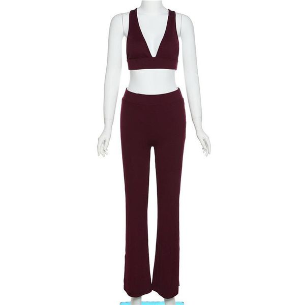 

women's two piece pants set sold necklong pant women elegant party, White