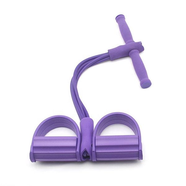 

fitness 4 tube resistance band latex foot sit up pull rope pedal men women training elastic bands expander for yoga pilates