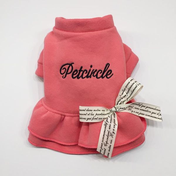 

dog apparel autumn winter cat clothes kitten skirt plus velvet thick pet fashion cotton dress costume spring