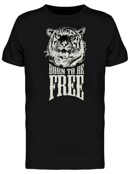 

tiger born to be tee men's -image by shutterstock, White;black