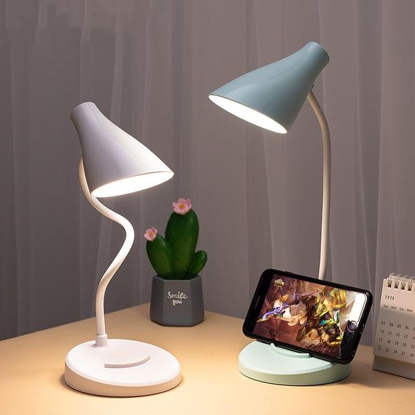 

brightness led desk lamp for bedroom table usb recharge room reading lamps