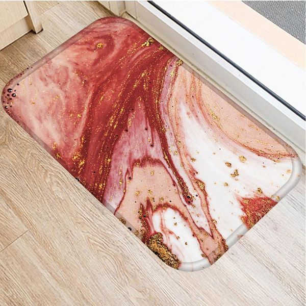

piece of 60x90cm stone stripe marble pattern non-slip flannel surface carpet door mat outdoor kitchen living room chi carpets
