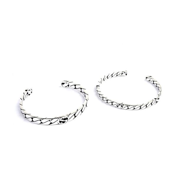 

interlocking new bracelet s925 silver collection design couple fashion ol young street shooting red jewel luxury_d394, Black