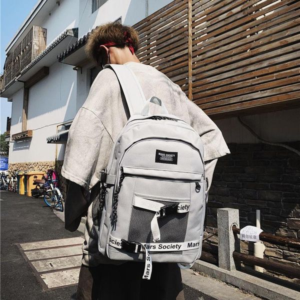 Bolsas para meninos adolescentes Men Backpack Mulheres Bookbags Student Campus Street Cool Bolsa Preppy Leisure grande capacidade