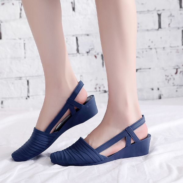 

woman wedges sandals women slip-on walking shoes ladies casual pumps female new solid loafers 2021 womens slingbacks footwear, Black