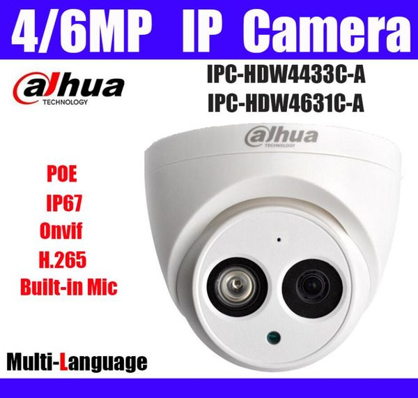 

original 4mp poe ip camera ipc-hdw4433c-a h.265 ip67 built-in mic replace ipc-hdw4431c-a dome network ipc-hdw4631c-a logo cameras