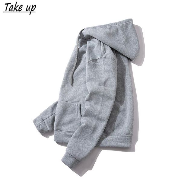 

men's hoodies & sweatshirts take up fashion brand 2021 solid color hoodie women's pullover sportswear harajuku couple street style, Black