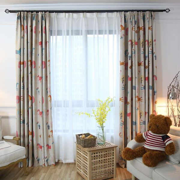 

curtain & drapes lovely animals blackout curtains for children bedroom kids living room decorative window treatments