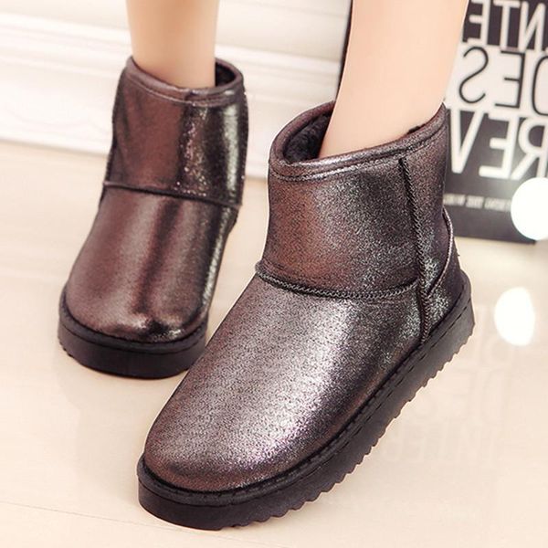 

boots 2021 fashion genuine cowhide leather snow australia classic women warm winter shoes for, Black