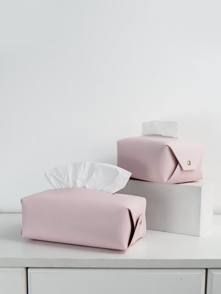 

tissue boxes & napkins car-carrying home bathroom deskpumping box pu leather living room creative cute ins simplicity